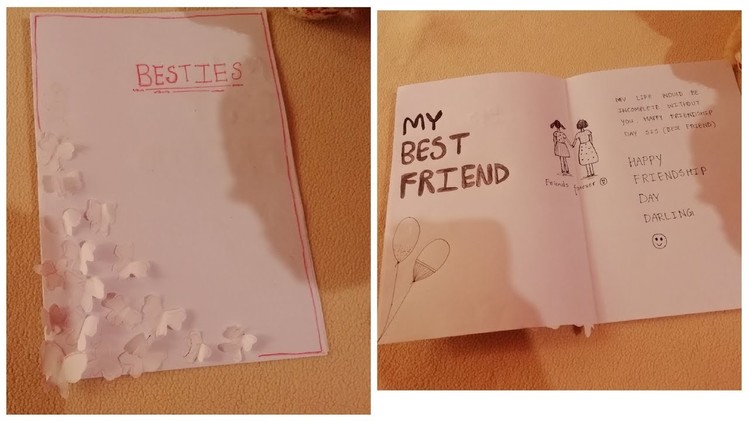 How to make a easy greeting card for your best friend on friendship day ????