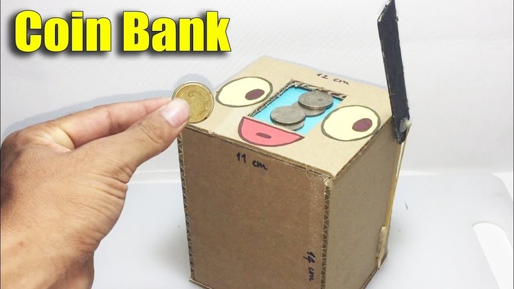 How to Make Coin Bank Box for Kids DIY at Home