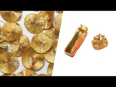 How to Make Gota Patti Flowers Appliques Patches | Gota Work | Gota Patti Work