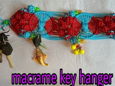 How to make macrame key hanger using macrame weast macrame cord diy.