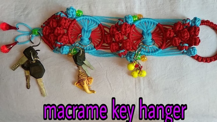 How to make macrame key hanger using macrame weast macrame cord diy.