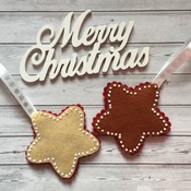 Jam filled beaded felt  christmas cookies ornament 