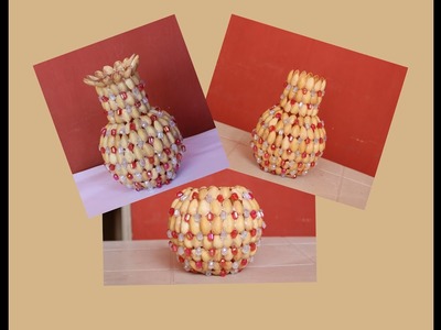 Pistachio shells 3 in one handmade vase diy