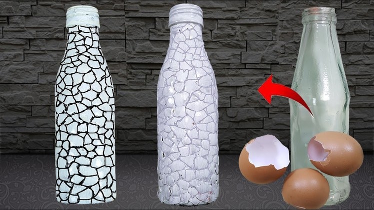 ডিমের খোসা দিয়ে বোতল ডেকোরেশন || DIY Waste Bottle Decoration || Bottle decoration ideas