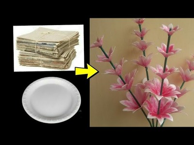 Wow !!! Thermocol plate flower stick ll DIY