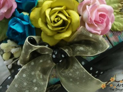 Accordion tag box # Scrapbook # Album # Bob n Betty # Floral Logs