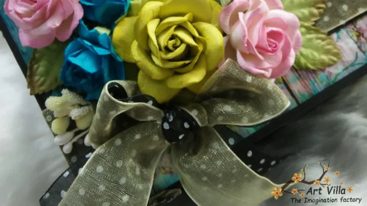 Accordion tag box # Scrapbook # Album # Bob n Betty # Floral Logs