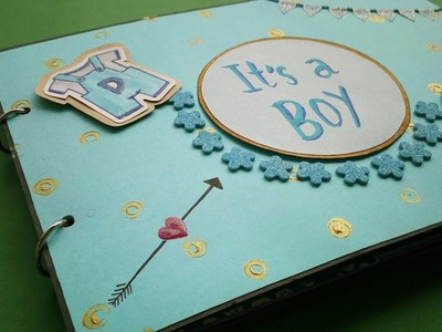 Baby boy ( blue coloured) scrapbook.journal.album
