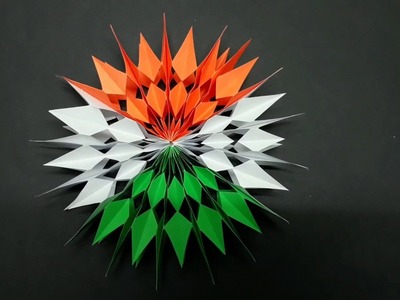 DIY 3D Paper Star | Tricolor Paper Star Origami | Republic Day Special