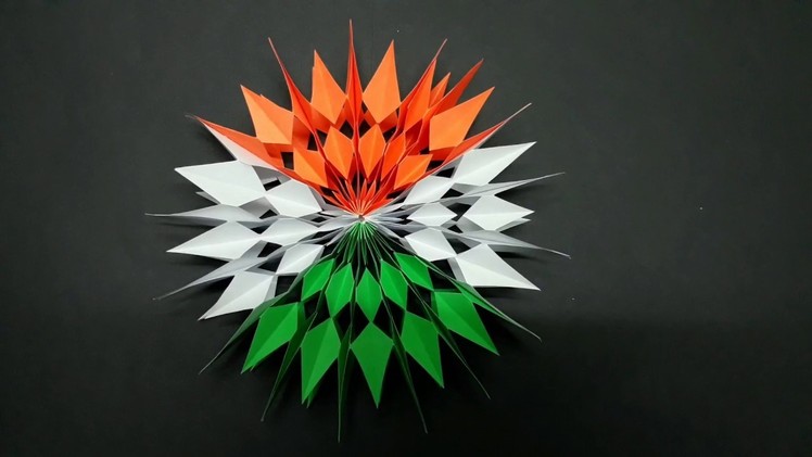 DIY 3D Paper Star | Tricolor Paper Star Origami | Republic Day Special
