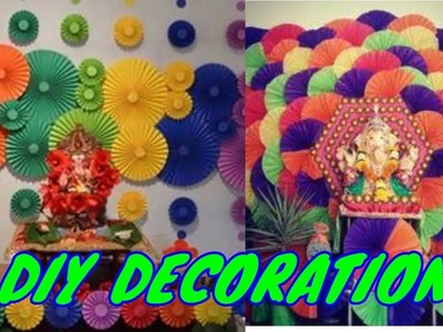 Diy background decoration for ganesh puja