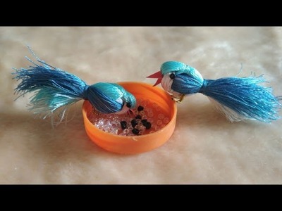 DIY Beautiful Mini Silk Thread Bird.Room Decor Idea