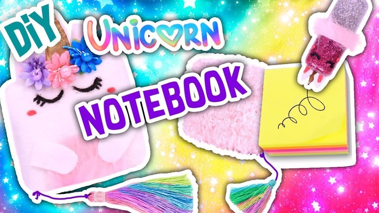 DIY ???? Beautiful UNICORN Notebook ???? for Back to school 2018 - Crafts & decor