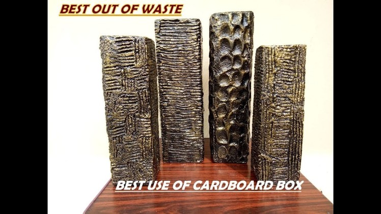 DIY || Best Out Of Waste || Recycled Cardboard Box For Table Top || Handmade Home decor Ideas