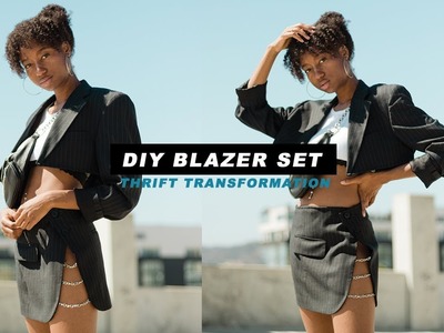 DIY BLAZER SET | REFASHION - Ep. 1  [A Thrift Transformation Series]