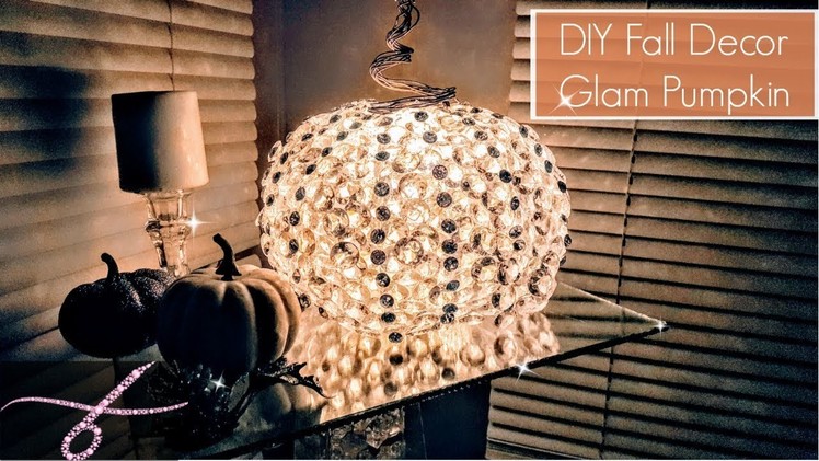 DIY Fall Room Decor Glam Pumpkin Centerpiece - Dollar Tree Items - DIY Fall Decor - DIY Table Decor