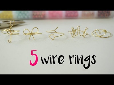 DIY How to make 5 simple and easy wire rings