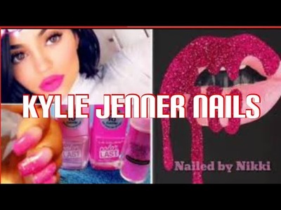 ????DIY Kylie Jenner lip kit inspired nail art | ombre glitter nails| beginner friendly