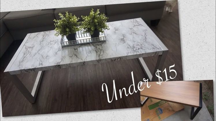 DIY marble coffee table for under $15