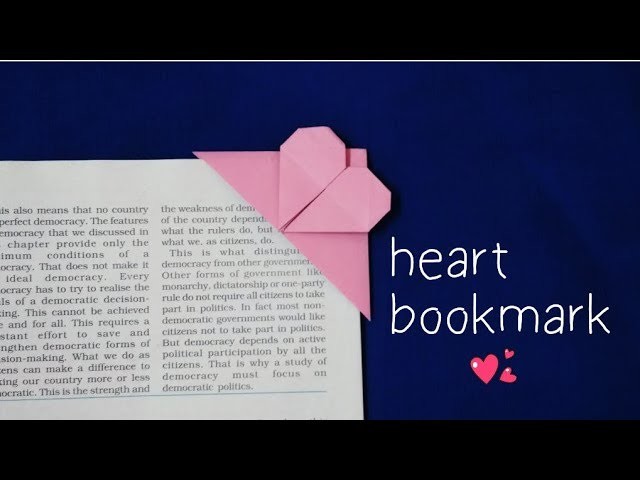 DIY: origami heart bookmark