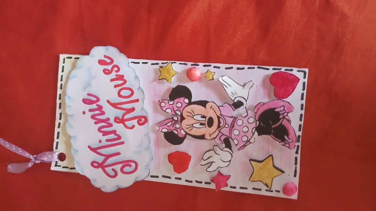 DIY Page Bookmark, Childrens Bookmark, Minnie Mouse Bookmark