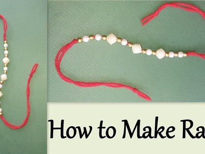 DIY Pearl & Beads Rakhi || How to make Rakhi at home