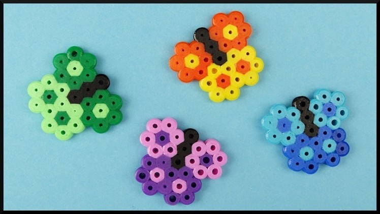 DIY Time Lapse | Cute Perler Beads Butterfly | Summer Deco | Bügelperlen Schmetterlinge Deko