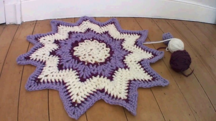 Finger Crocheted Star Rug Tutorial (A Bit Like Arm Knitting, but With Fingeers!)