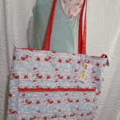 Hand made Durable Penguin  Tote Bag