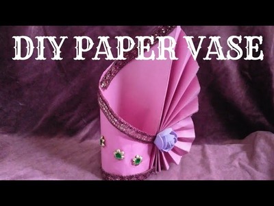 How to make a paper flowers vase