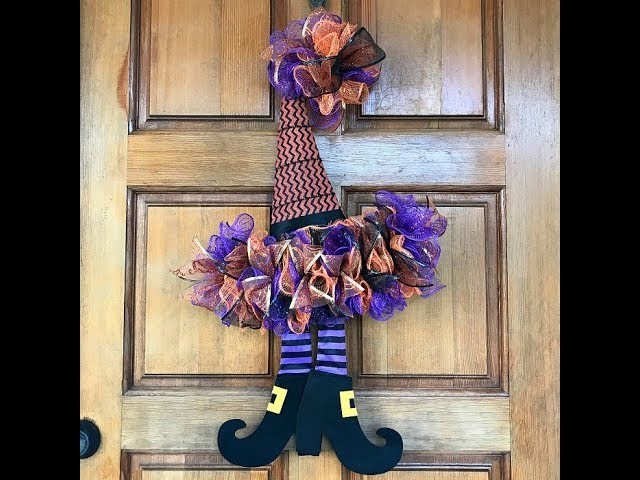 How To Make A Witch Hat Wreath with Dollar Store Supplies