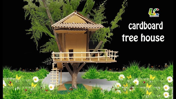 How To Make Cardboard Tree House ,DIY Paper Tree House