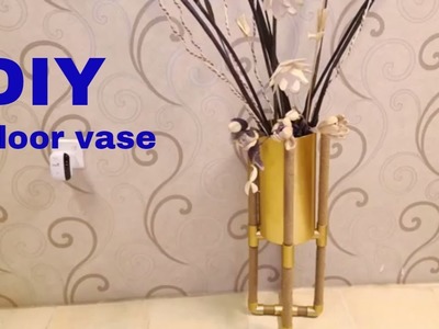 How To Make Flower Vase With PVC Pipes & Jute - Best Out Of West - DIY Large Floor Vase