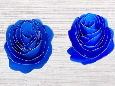 How to make paper Rose Flower (very easy)Bangla Crafts