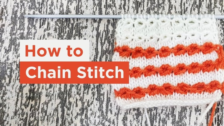 Knitting Pattern - Chain Stitch.Pecock Eye Stitch #HowToKnit #EasyKnitting