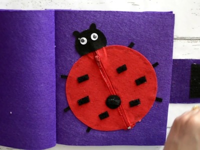 No Sew, DIY Quiet Book for Toddlers - Ladybird Page