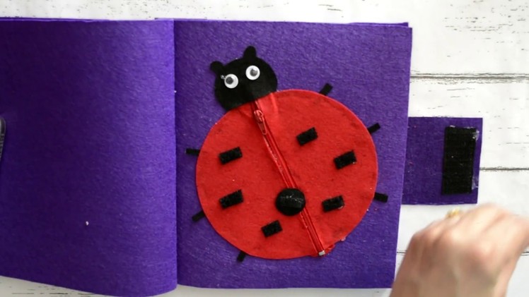 No Sew, DIY Quiet Book for Toddlers - Ladybird Page