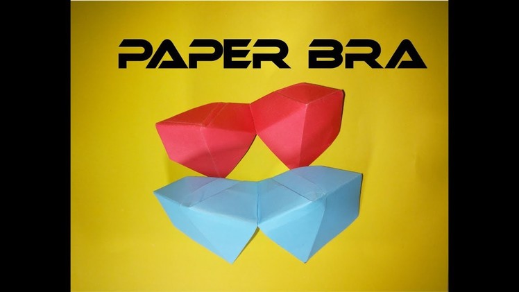 Paper bra - how to make paper colourful bra - origami #bra