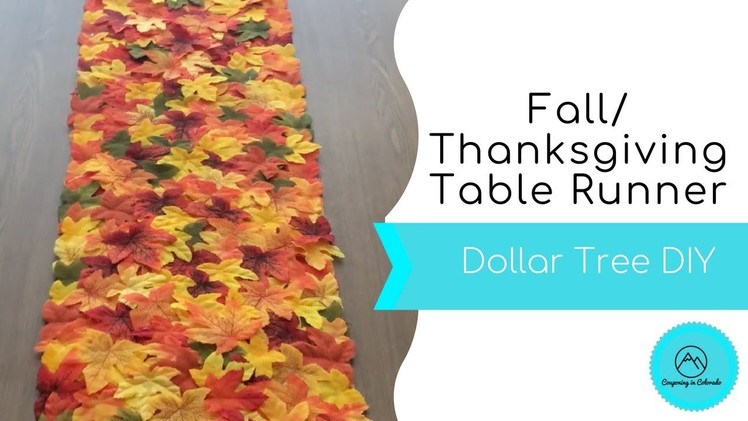 $10 & Under Dollar Tree DIY - Fall.Thanksgiving Table Runner