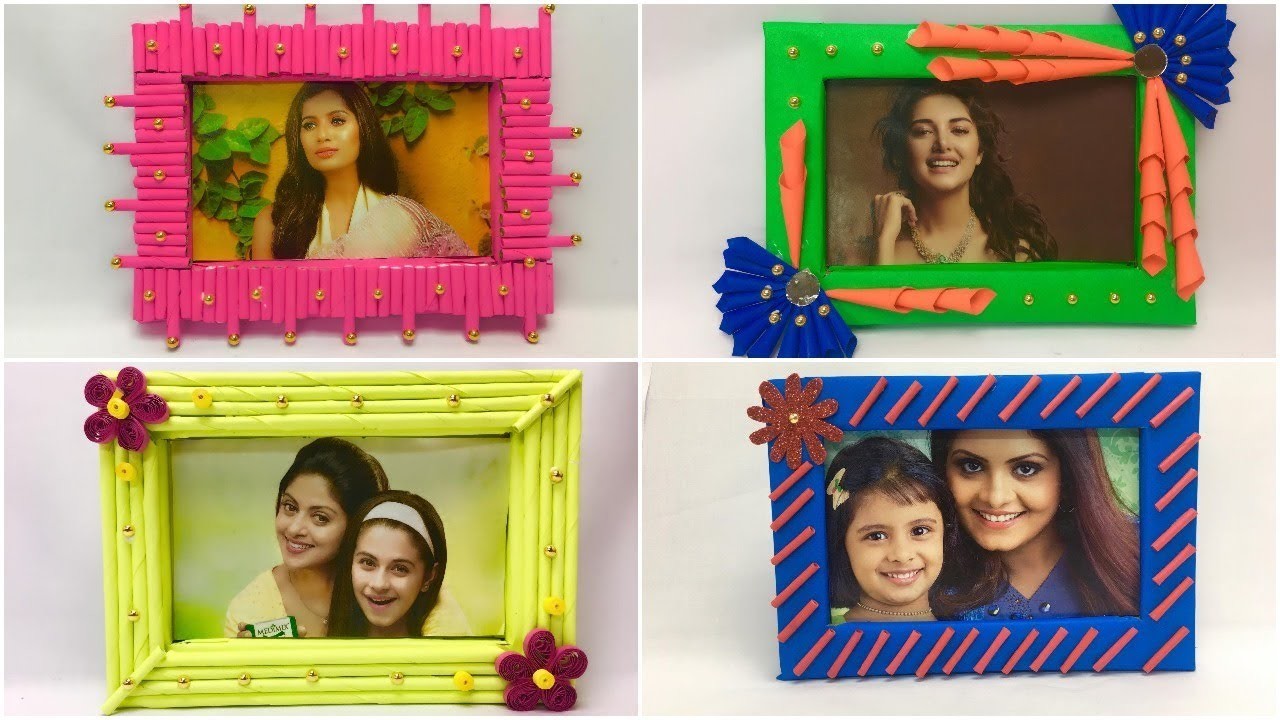 4 Photo Frame Diy Ideas |  Handmade Picture Frame Making At home