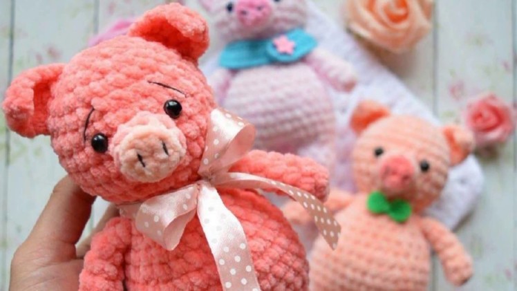 Amigurumi pig free crochet plush pattern