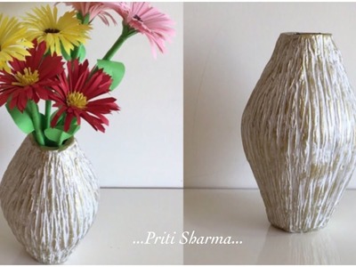 Best Out of Waste Plastic Bottle Flower Vase - 12. DIY. Plastic Bottle Craft Idea | Priti Sharma