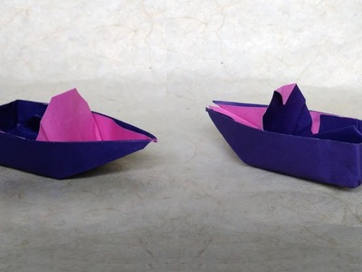 Cara Membuat Perahu Kertas - Origami Perahu Motor (Speed Boat.高速ボート.скоростная лодка) (Hadi Tahir)