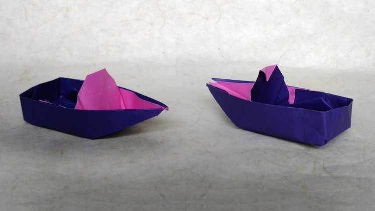 Cara Membuat Perahu Kertas - Origami Perahu Motor (Speed Boat.高速ボート.скоростная лодка) (Hadi Tahir)