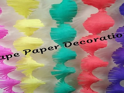 Crape paper Decoration Idea | Ganpati Decorations