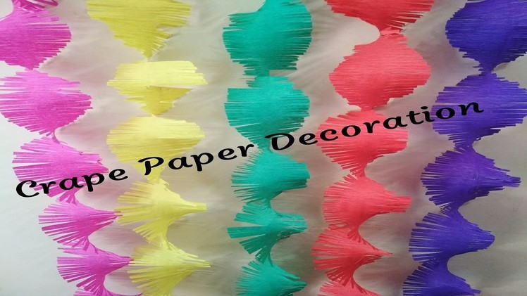 Crape paper Decoration Idea | Ganpati Decorations