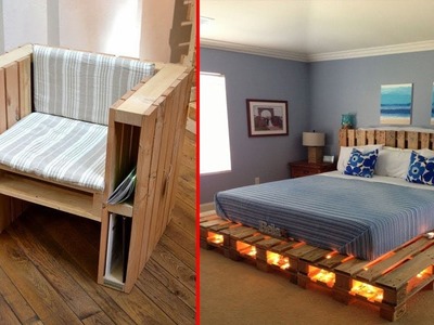 Creative DIY Pallet Furniture Ideas - Cheap Recycled Pallet - Chair Bed Table