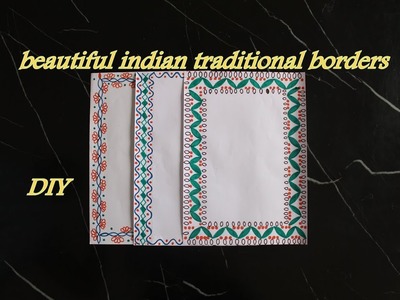 DIY || 3 Simple, Easy & Decorative Border Design For Project File || Back To School《#378- 380》