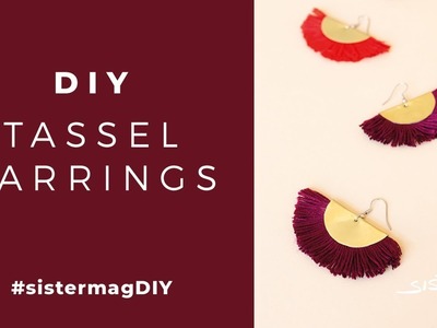 DIY Brass Sheet Tassel Earrings #sistermagDIY