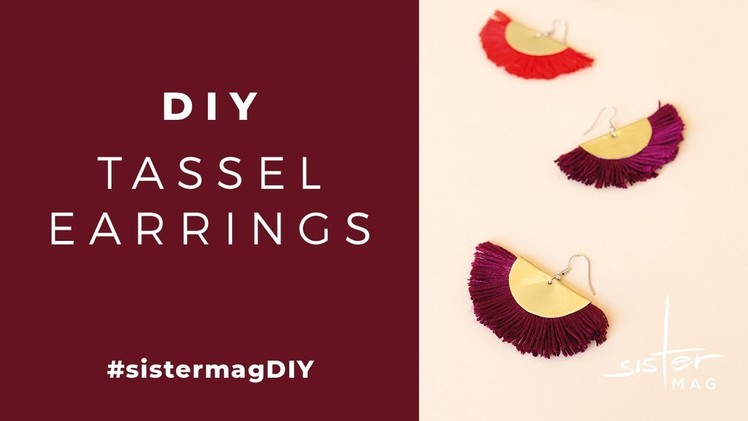 DIY Brass Sheet Tassel Earrings #sistermagDIY